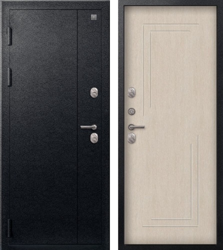 Центурион Т-100-2025 (1900мм) Черный муар - Седой дуб (терморазрыв)